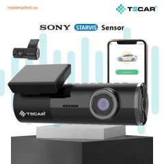 TE-D221 Tecar Dash Cam 2K, Dual Cameras with WiFi Tracking, 24-Hour Recording, APP Support