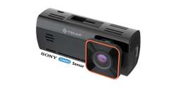 TE-D231 Tecar Dash Cam 4K, dual-camera setup with Wi-Fi tracking, 24-hour recording, and an accompanying app.